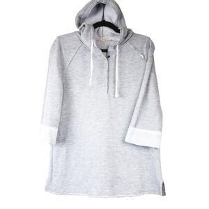 Soft Surroundings Womens Medium Hoodie‎ Gray Sweatshirt Top Hood Terry